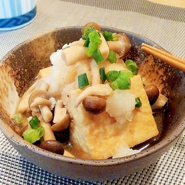 ♪揚げ出汁豆腐風♡厚揚げのおろし浸し♪